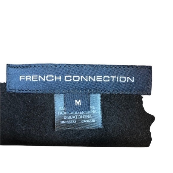 NEW French Connection Black Wool Blend Zip Jacket - Picture 7 of 13